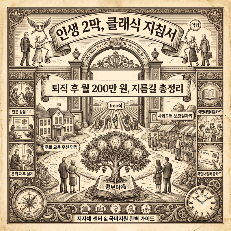 "퇴직 후 월 200만 원 일자리 찾는 법?" 4060 지자체 중장년 일자리센터·인생이모작 국비지원 ....