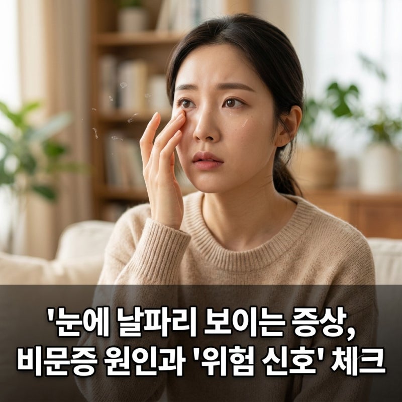 눈에 날파리 보이는 증상, 비문증 원인과 '위험 신호' 체크
