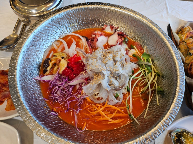 속초 오징어물회 맛집 낙산해신물회 양양 오징어회 포장