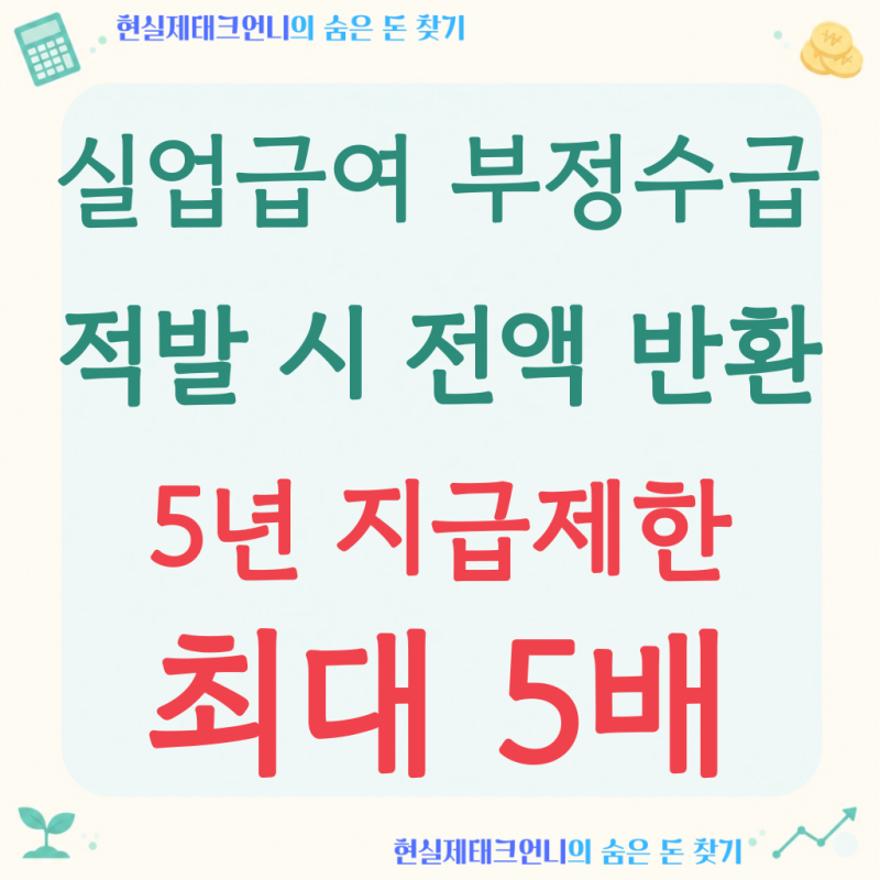 실업급여 부정수급, 받은 돈 반환하고 최대 '5배' 더 냅니다