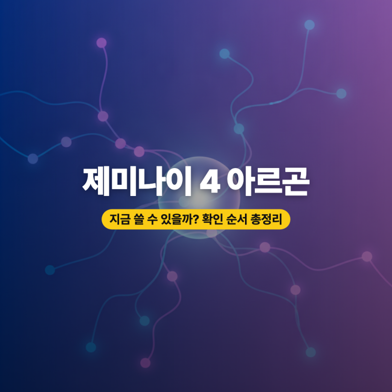 제미나이 4 아르곤, 지금 직접 써볼 수 있을까요? 입문자 확인 순서 (제미나이 업데이트)