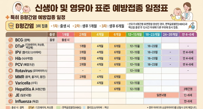 신생아 B형간염 예방접종｜출생 직후 맞는 이유와 접종 일정