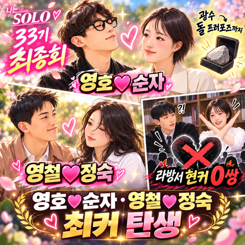 나는 솔로 33기 273회 최종회 리뷰｜영호♥순자·영철♥정숙 최커 탄생→라방서 현커 0쌍, 광....