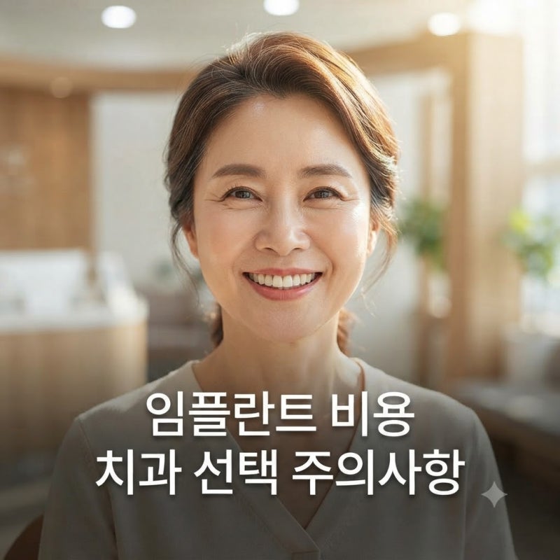 합리적인 임플란트 비용 가격 비교 및 후회 없는 치과 선택 시 주의사항 총정리