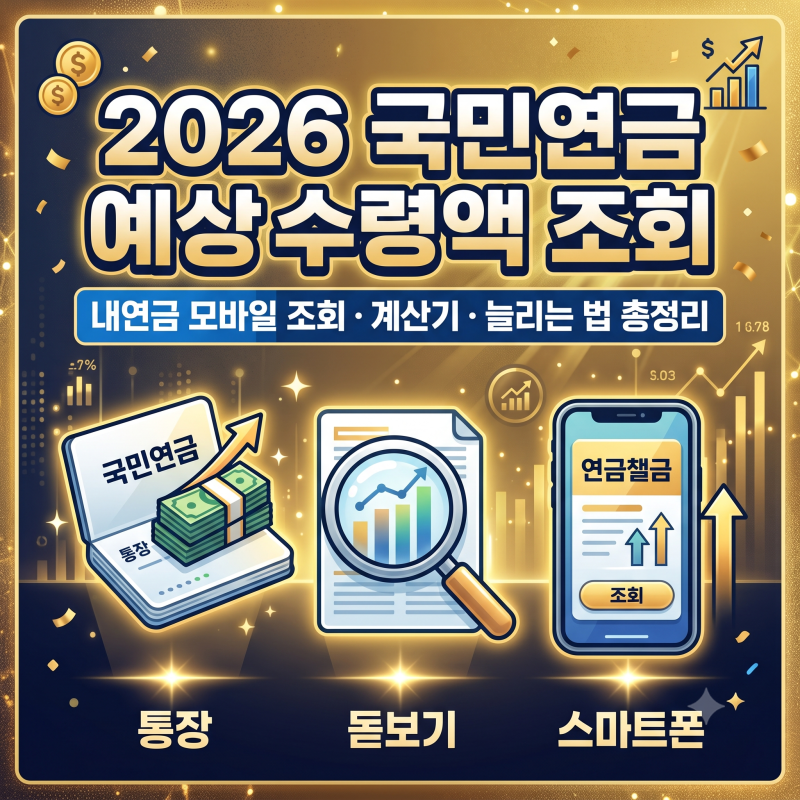 2026 국민연금 예상수령액 조회 방법 계산기 모바일 신청 늘리는 법 총정리