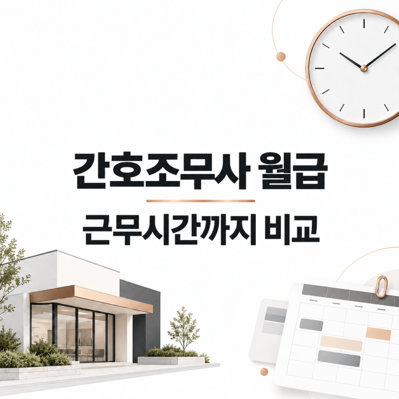 간호조무사 월급｜의원과 병원, 근무시간까지 비교해 보기