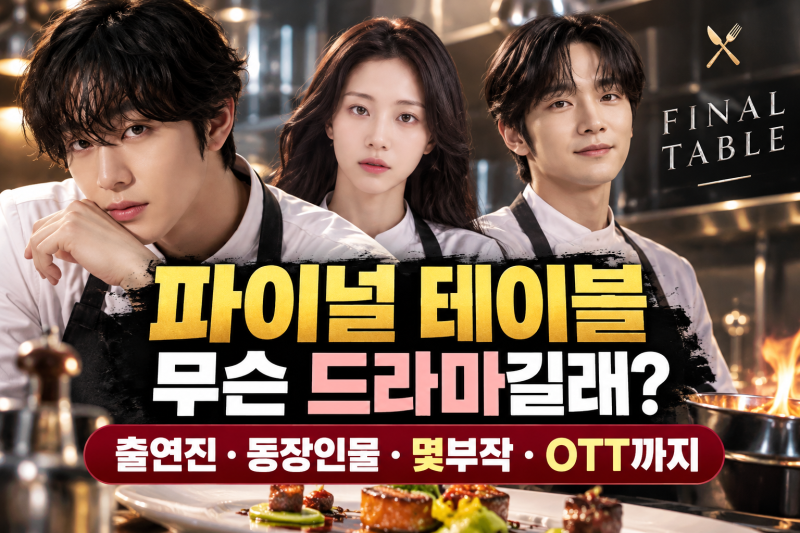 파이널 테이블 무슨 드라마길래? 안효섭·홍화연 출연진부터 몇부작·OTT까지