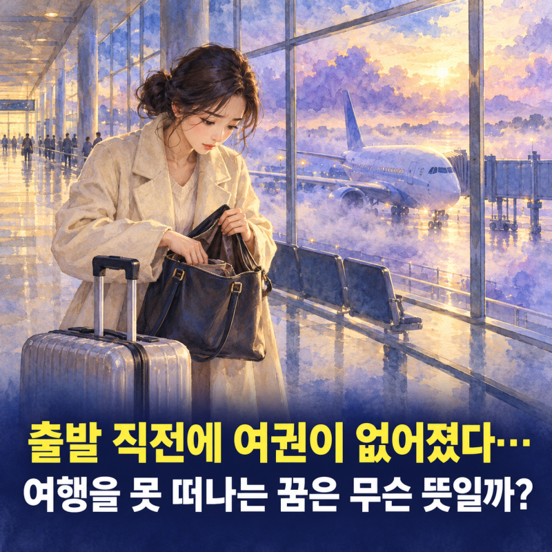 출발 직전에 여권이 없어졌다…여행을 못 떠나는 꿈은 무슨 뜻일까?