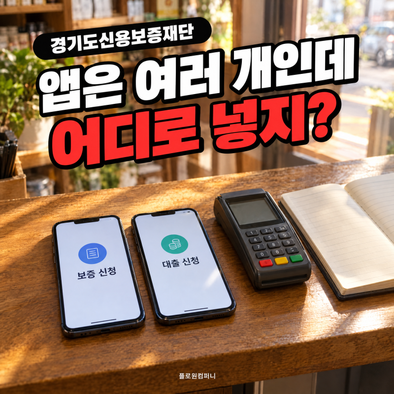 경기도신용보증재단? 이지원·은행 앱, 어디로 넣어야 할까