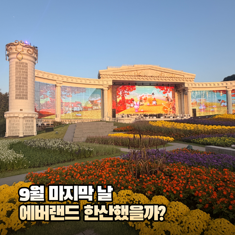 9월 30일 에버랜드, 평일 눈치게임 종일권 일정 어땠을까?