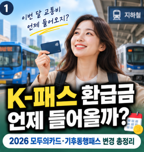 K-패스 환급금 언제 들어올까?｜2026 모두의카드·기후동행패스 변경까지 총정리