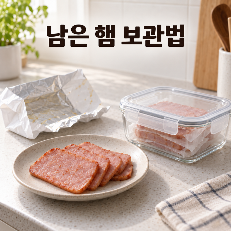 남은 햄, 포장지째 냉장해도 될까? 밀봉·교차오염 확인