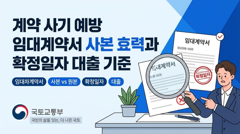 계약 사기 예방 임대계약서 사본 효력과 확정일자 대출 기준