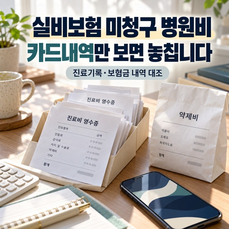 실비보험 미청구 병원비 찾는 방법｜카드내역만 보면 놓치는 비용