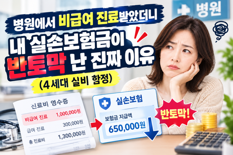 "병원에서 비급여 진료받았더니 내 실손보험금이 반토막 난 진짜 이유 (4세대 실비 함정)"