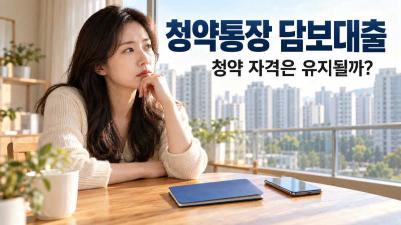 급전 때문에 청약통장 깰 뻔했다면, 담보대출과 청약 자격 확인