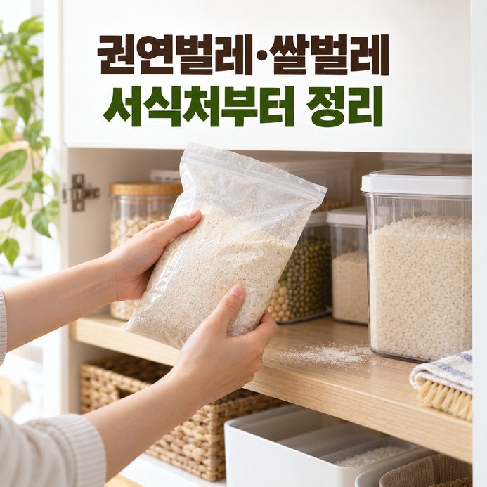 권연벌레·쌀벌레 원인과 퇴치, 서식처 청소부터 15℃ 이하 밀폐 보관까지