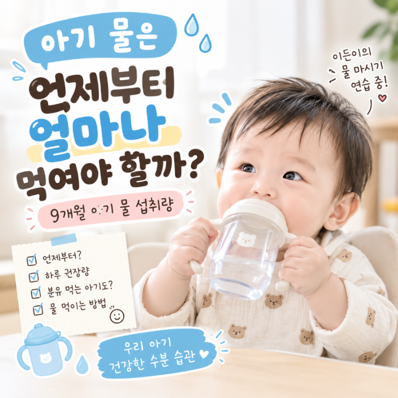 [육아정보] 아기 물은 언제부터 얼마나 먹여야 할까? 9개월 아기 물 섭취량