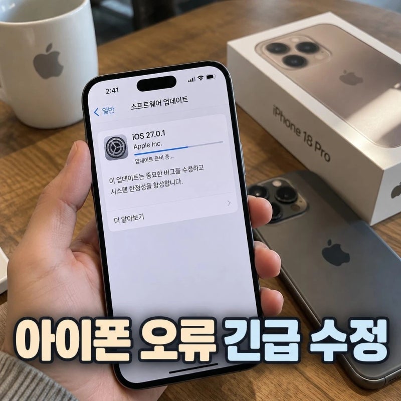 애플, ios 27.0.1 아이폰18 프로 오류 긴급 수정