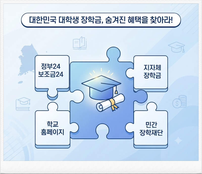 대학생 장학금, 한국장학재단 말고 찾는 법