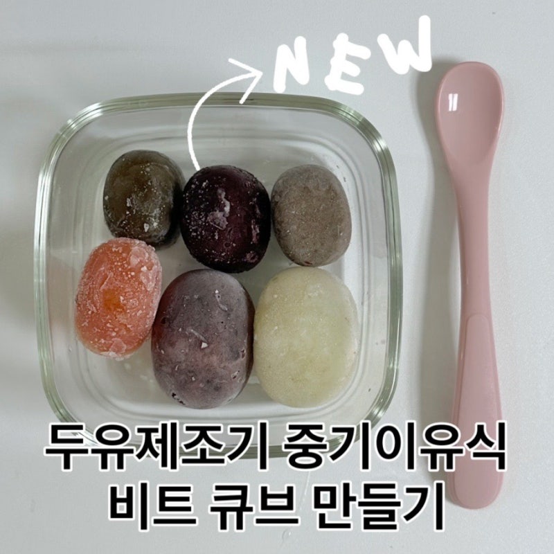 마이아두유제조기 중기이유식 비트 큐브 만들기