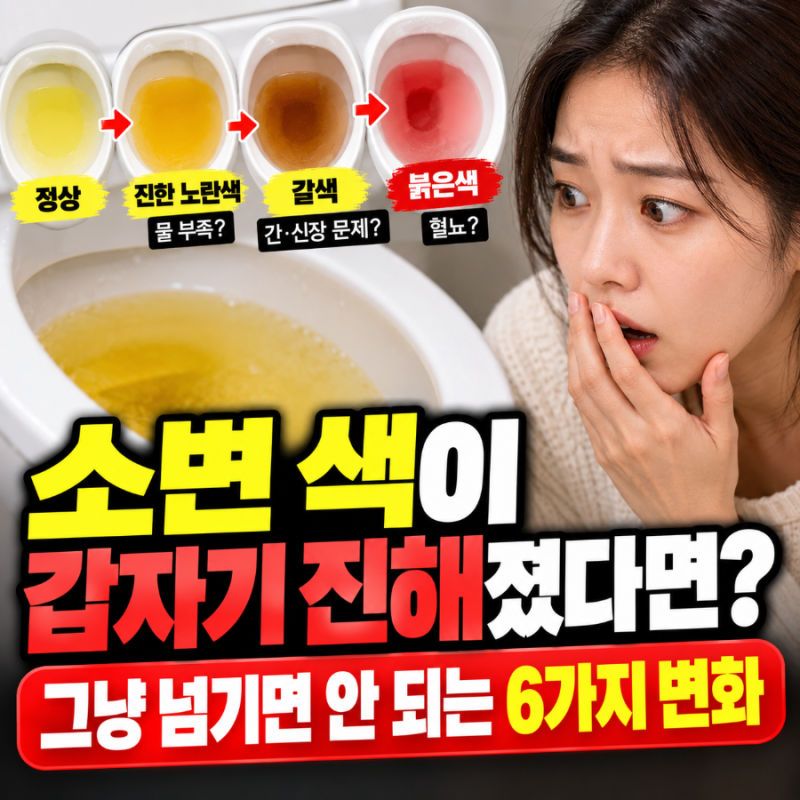 소변 색이 갑자기 진해졌다면? 아침 소변부터 갈색·붉은색까지 그냥 넘기면 안 되는 6가지 ....