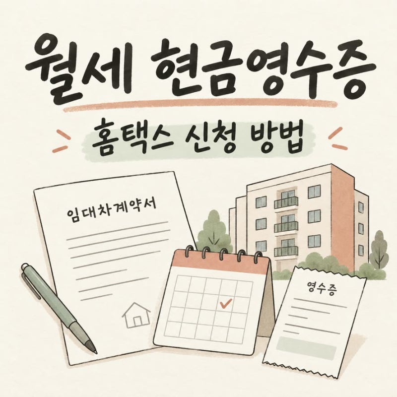 월세 현금영수증 신청 방법, 집주인 동의 없이 홈택스에서 발급받는 법