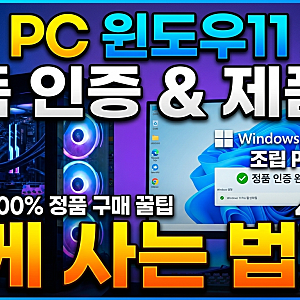 조립 PC 정품 인증 윈도우11 프로 설치 제품키 3만원대 싸게 사는 법