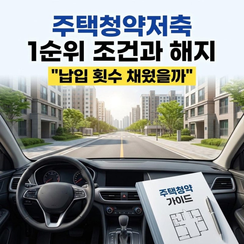 주택청약종합저축 1순위 조건 납입 횟수 기준, 이자 비교와 해지 방법