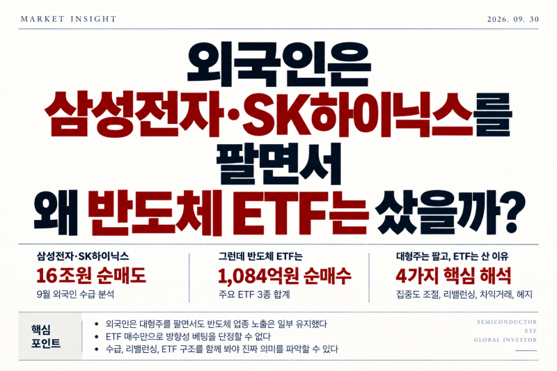 외국인은 삼성전자·SK하이닉스를 팔면서 왜 반도체 ETF는 샀을까?