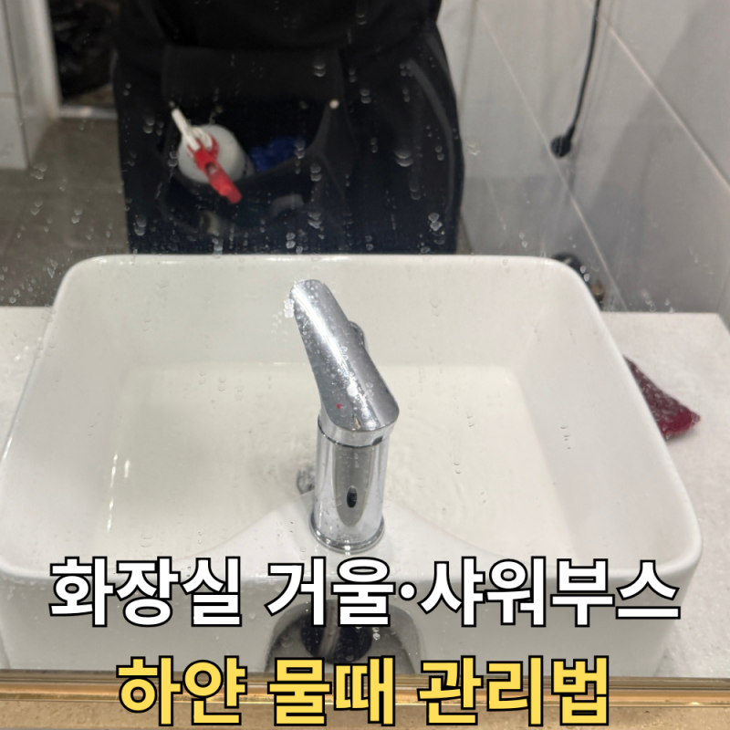 화장실 거울·샤워부스 하얀 물때, 락스로 해결하기 어려운 이유와 안전한 관리법