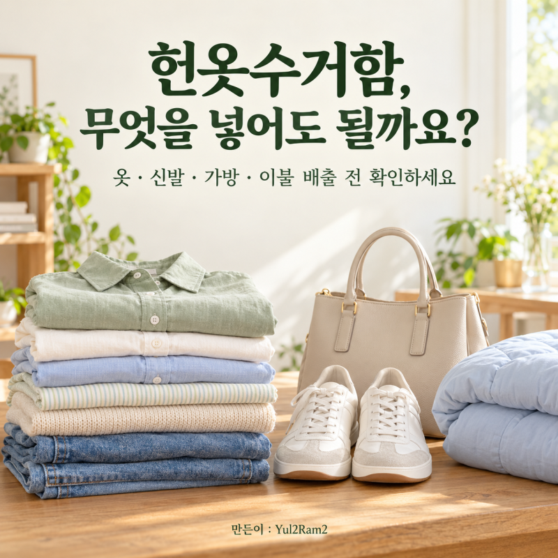 헌옷수거함에 넣으면 안 되는 물건｜신발·가방·이불 버리는 법 정리