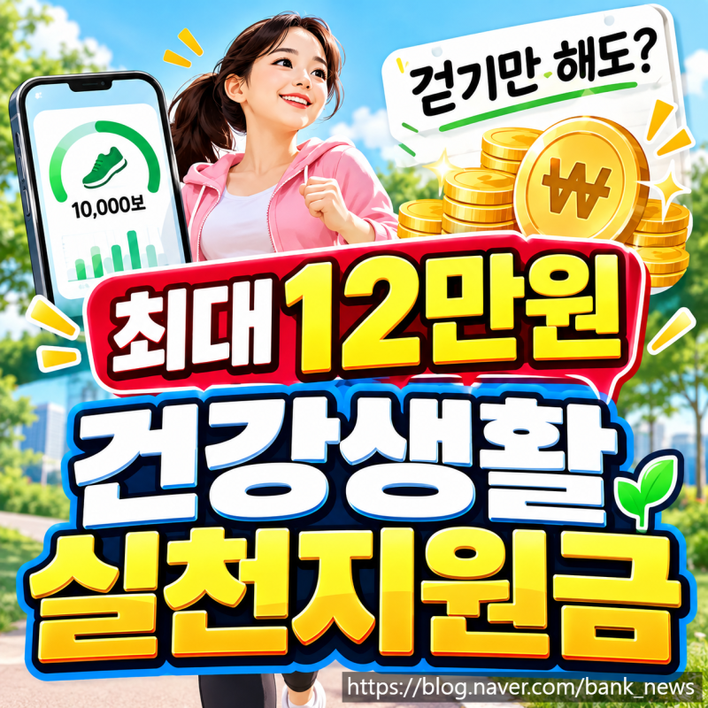 걷기만 해도 12만원 준다고? 건강생활실천지원금 신청방법