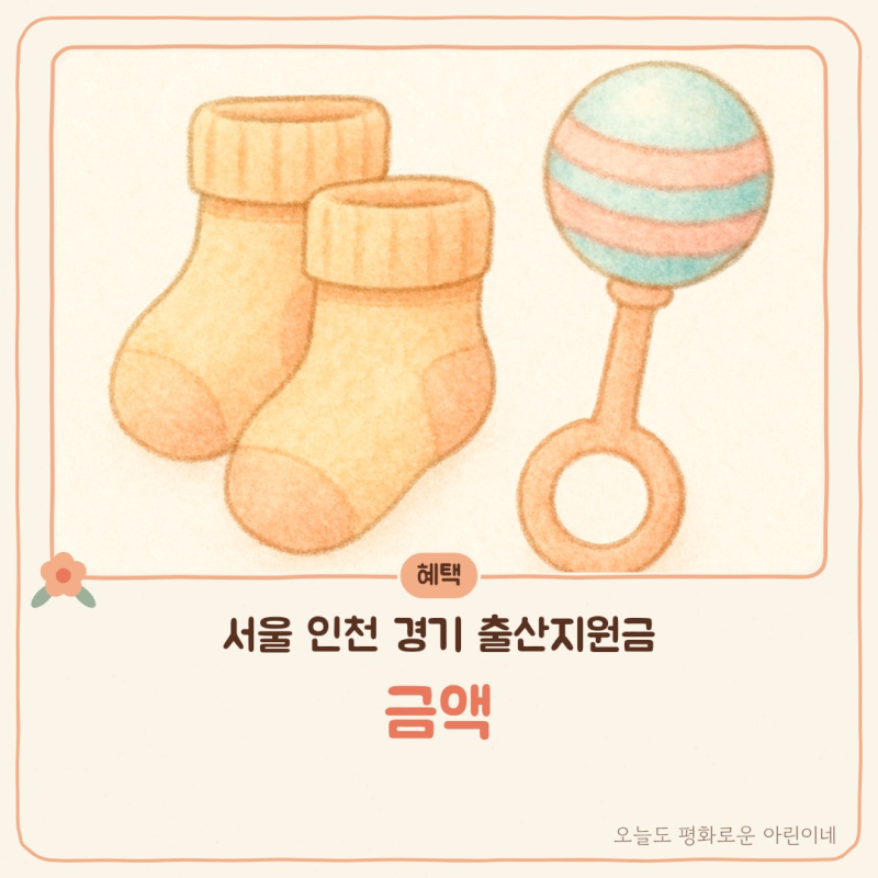 서울 인천 경기 출산지원금 2026년 금액·신청 한눈에 정리