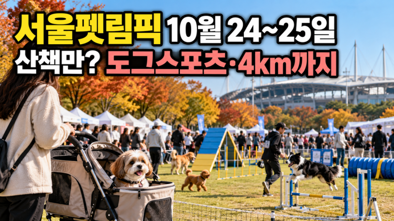 서울펫림픽 10월 24~25일, 그냥 반려견 산책행사 아닙니다｜도그스포츠·4km 프로그램까지