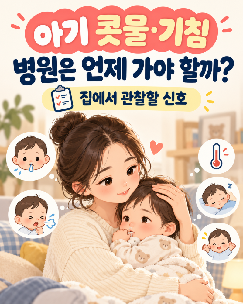 아기 콧물·기침, 병원은 언제 가야 할까?｜집에서 보는 위험 신호와 진료 기준
