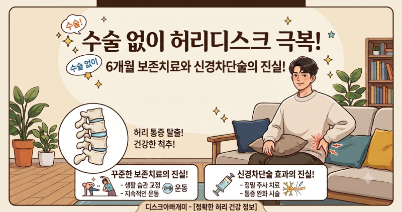 [허리디스크]"허리디스크 통증 심할 때 수술 없이 견디는 법(신경차단술과 6개월 보존치료의 ....