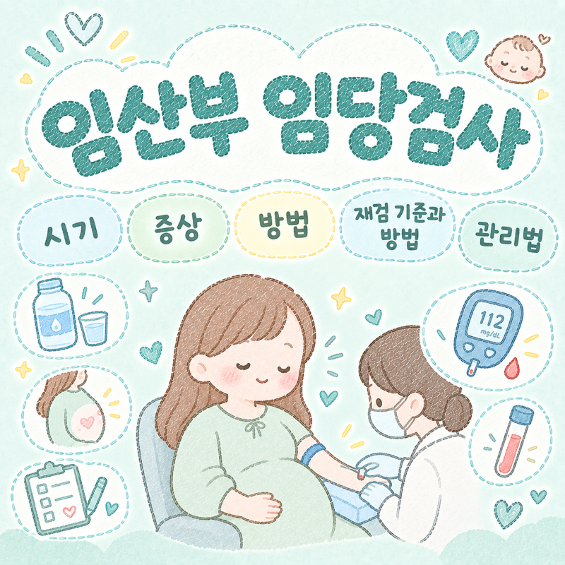임산부 임당검사 시기와 증상, 재검 기준과 재검 방법까지 정리