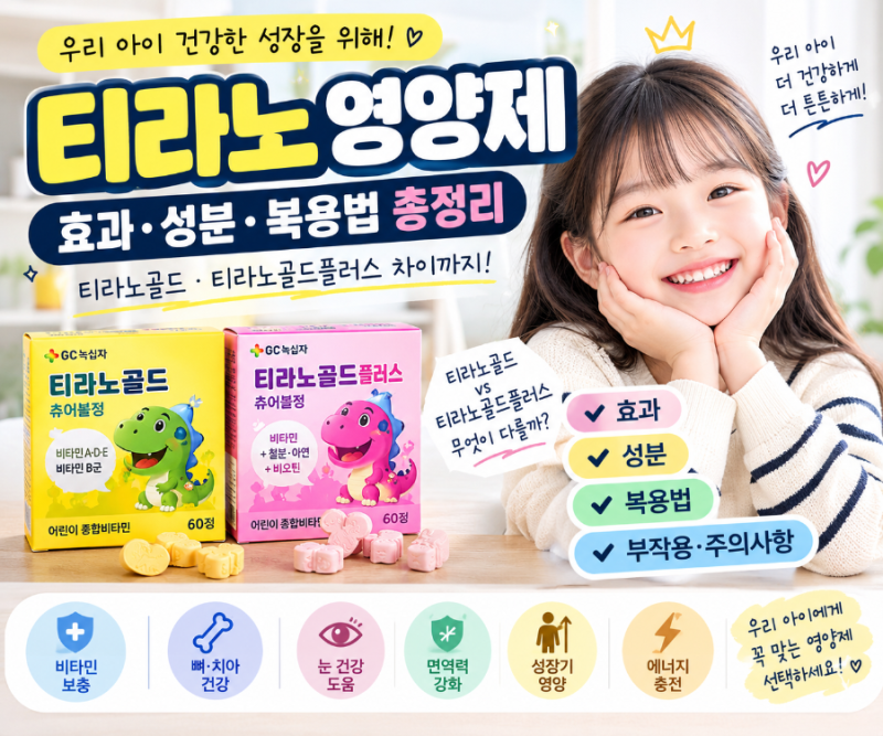 티라노 영양제 효과·성분·복용법 총정리｜티라노골드·티라노골드플러스 차이와 주의사항