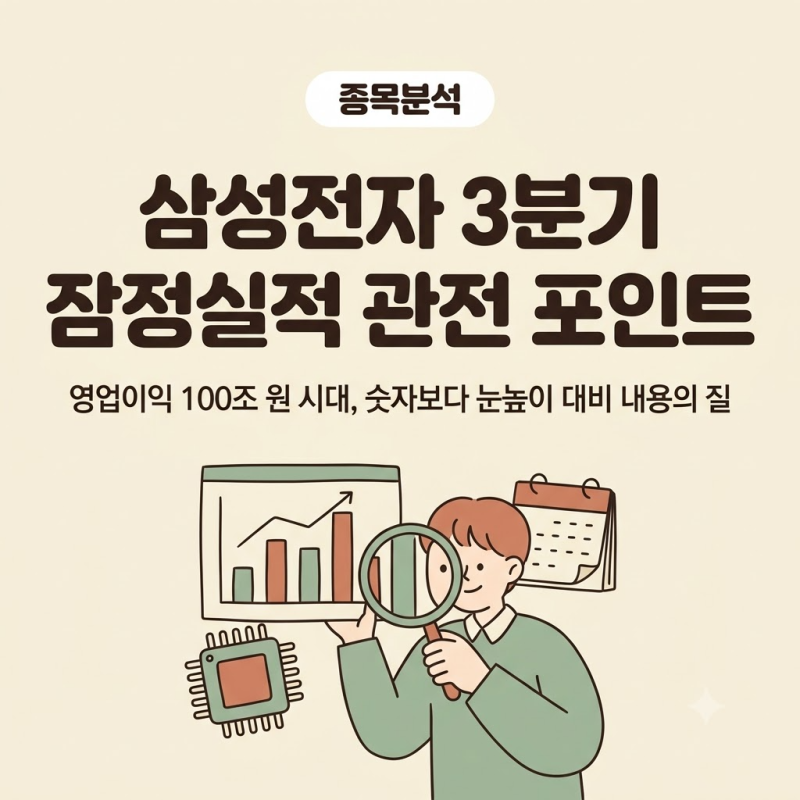 삼성전자 3분기 잠정실적 발표 관전 포인트 5가지: 영업이익 100조 원 시대, 숫자보다 봐야 할 ....