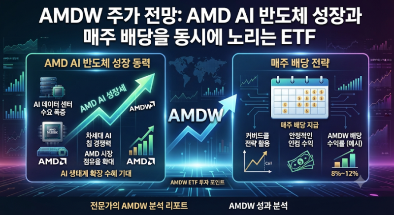 AMDW 주가 전망, AMD AI 반도체 성장과 매주 배당을 동시에 노리는 ETF
