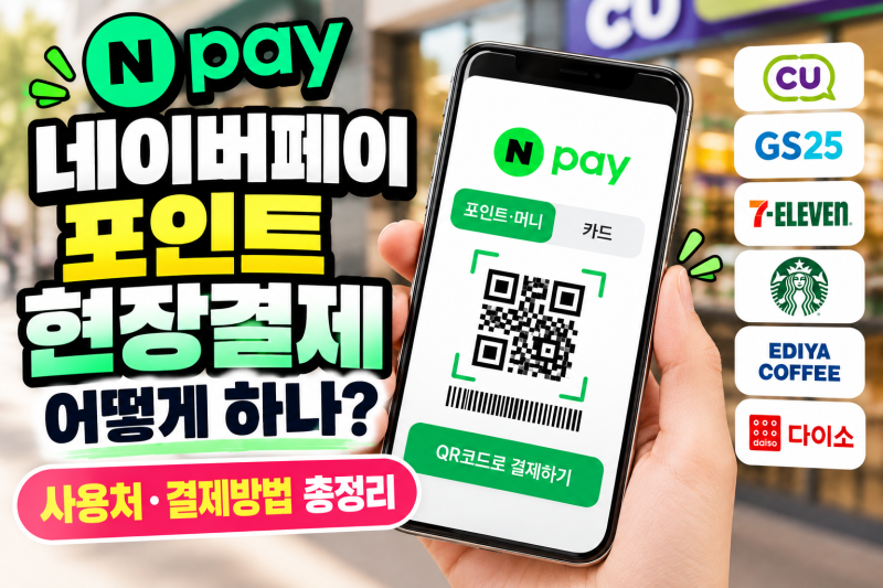 네이버페이 포인트 현장결제 어떻게 하나? 사용처·결제방법 총정리