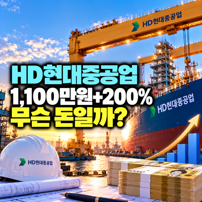 HD현대중공업 1,100만원+200%, 무슨 돈일까