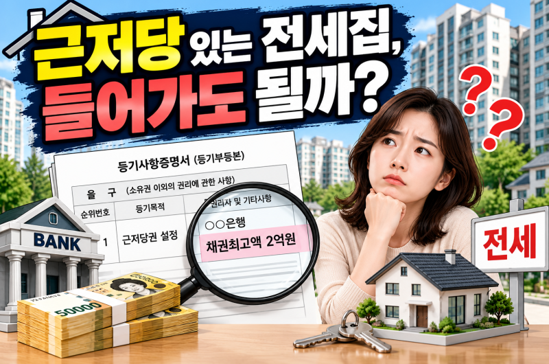 전세집 등기부에 근저당이 잡혀 있다면 어디까지 괜찮을까?