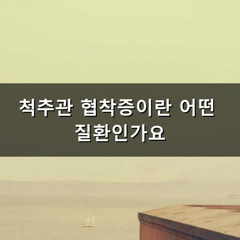 다리가 저리고 찌릿해서 걷다 쉬기를 반복하게 될 때 척추관 협착증