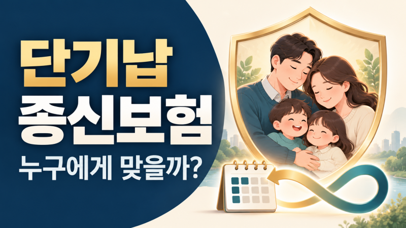 단기납 종신보험이란? 가입 목적과 가입 전 꼭 확인할 점