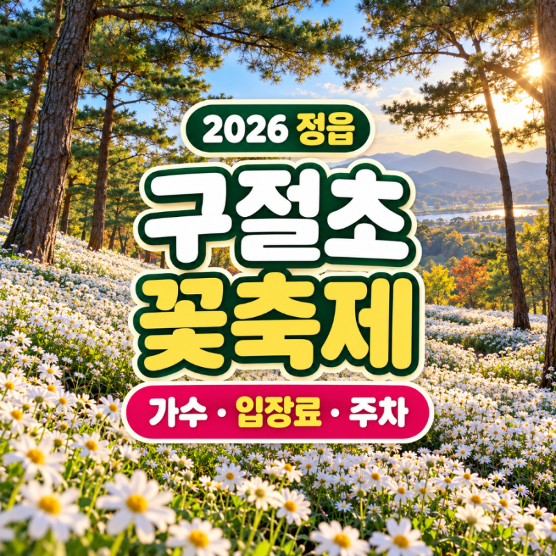 2026 정읍 구절초꽃축제 일정 박지현 김희재 공연 입장료 주차 숙소 추천