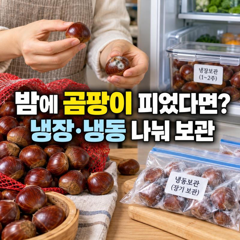가을밤 한 봉지 샀다가 곰팡이? 밤 오래 보관하는 법, 냉장·냉동은 이렇게