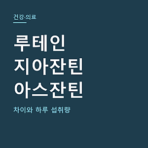 루테인 지아잔틴 아스잔틴 차이 총정리 (+효능, 복용시간)