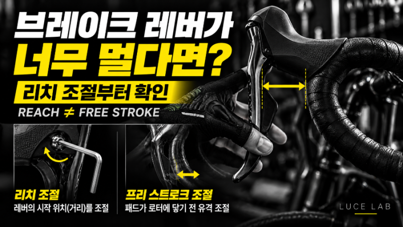 로드자전거 브레이크 레버가 너무 멀다면? 리치 조절과 프리 스트로크 차이부터 확인하세요